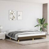Maison Chic Posteljni okvir - Dvoposteljna postelja - Zakonska postelja brez vzmetnice temno rjav 200x200 cm blago-J4345, (21771252) | Shoptok.si