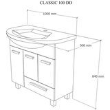 Ormarić s umivaonikom Classic 100 podni | shoptok.hr