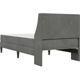  Okvir kreveta s madracem Tamno siva 90 x 190 cm Baršun | shoptok.hr