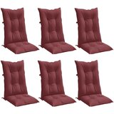  Jastuci za stolice 6 kom prošarano boja vina 120x50x7cm tkanine | Eponuda.com