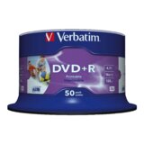 Verbatim DVD+R Wide Inkjet Printable No ID Brand 4,7 GB 50 kom Cene