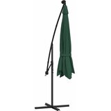  Konzolni vrtni suncobran LED s metalnim stupom 350 cm zeleni | Eponuda.com