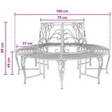  Klupa pod drvetom 8-Broj sjedala Ø 160 x 89 cm Čelik | shoptok.hr