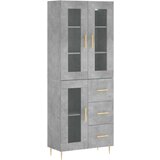  Visoka komoda siva betona 69 5x34x180 cm od konstruiranog drva | shoptok.hr