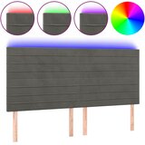  LED uzglavlje tamnosivo 160x5x118/128 cm baršunasto | shoptok.hr