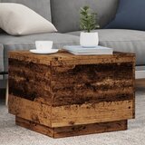 Furnova Klubska mizica z LED lučkami starinski les 50x50x40 cm, (21915039) Cene