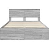  Okvir za krevet s uzglavljem Siva Sonoma 150 x 200 cm - Sivi hrast sonoma 150 x 200 cm | shoptok.hr