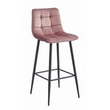  Set od 4 ARCETO barska stolica - tamno ružičasti baršun / crne noge | shoptok.hr