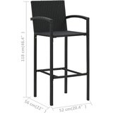  5-dijelni vrtni barski set crni | shoptok.hr