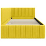 vidaXL Kotna postelja z vzglavjem Rumena 100 x 200 cm Žamet | Shoptok.si