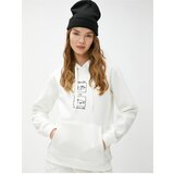 Koton Hoodie Sweatshirt With Embroidered Kangaroo Pocket Long Sleeve | Shoptok.si