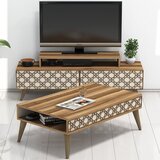 HANNAH HOME Set TV komoda i klub stolić City, orah-krem Cijene