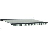  Skrovita tenda Zelena i bijela 4 × 3 m Platno i Aluminij | shoptok.hr