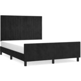 Maison Chic Posteljni okvir - Dvoposteljna postelja - Zakonska postelja brez vzmetnice črn 140x200 cm žamet-J11773, (21774840) | Shoptok.si