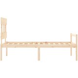  Krevet za starije s uzglavljem 90x200 cm od masivnog drva | shoptok.hr