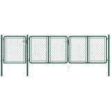  Vrtna vrata Čelik 400x100 cm Zelena | shoptok.hr