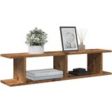 vidaXL Zidne police 2 kom boja staro drvo 90x18x20cm konstruirano drvo Cijene