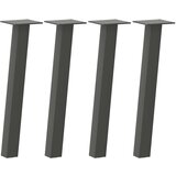  Noge za klubsko mizico 4 kosi antracitne 42 cm jeklo | Shoptok.si