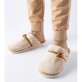 Gemre Beige warm slippers with a bow Antonino Cijene
