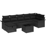  Sjedeća garnitura za vrt 8 kom. Crna poliratan 297.5 x 132.5 x 85 cm | shoptok.hr