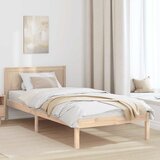  Krevetna konstrukcija Smeđa 75 x 190 cm Čvrsto borovo drvo | shoptok.hr