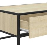 vidaXL Klubska mizica sonoma hrast 100x50x35 cm inženir. les in kovina | Shoptok.si