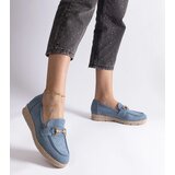 Gemre Sandoval women's blue eco-suede moccasins | Shoptok.si
