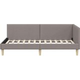  Kutni okvir kreveta s uzglavljem Sivo-smeđa 90 cm x 200 cm | shoptok.hr