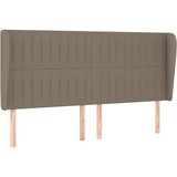  The Living Store Vzglavje z ušesi taupe 203x23x118/128 cm blago - Vzglavje, (21452028) | Shoptok.si