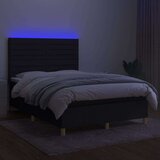  Box spring s madracem LED crni 140x190 cm od tkanine | shoptok.hr