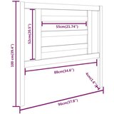  Uzglavlje za krevet 96 x 4 x 100 cm od masivne borovine | shoptok.hr