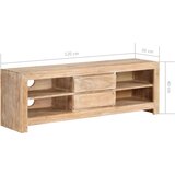 vidaXL tv ormarić od masivnog bagremovog drva 120 x 30 x 40 cm svjetlosmeđi | shoptok.hr