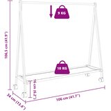  Stalak za odjeću s policama i kotačima 106x34x106,5 cm bambusa | shoptok.hr