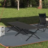 vidaXL Zložljiva sončna postelja s torbo Črna 600D Oxford tkanina | Shoptok.si