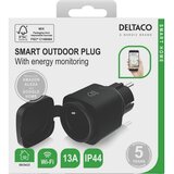 Deltaco SMART HOME utičnica za str VANJSKA, WiFi 2,4GHz, IP44, 1xCEE 7/3, 13A, timer, 220-240V, CRNA | shoptok.hr