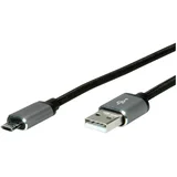 USB kabel USB 2.0 USB-A vtič\, USB-mikro-B vtič 3.00 m črna zaščiten 11.02.8772, (20417316)