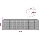  Gabion s žicom debljine 5 mm i mrežom 5x5 cm 550x30x150 cm - 30 cm 150 cm 550 cm | shoptok.hr