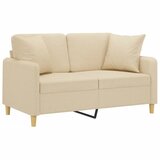 Maison Chic kavč - Sofa - Kanape dvosed z blazinami krem 120 cm blago, (21727108) Cene