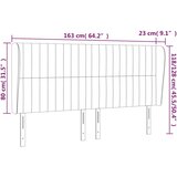  Uzglavlje s ušima krem 163x23x118/128 cm od tkanine | shoptok.hr