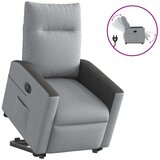 Maison Chic Električni naslanjač - Relax naslanjač s funkcijo vstajanja svetlo siv, (22062025) | Shoptok.si
