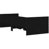 vidaXL Posteljni okvir s predali črn 90x190 cm | Shoptok.si