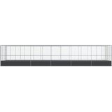  Kavez za ptice s produžetkom srebrni 1139x307x212 cm čelični | shoptok.hr