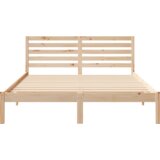 vidaXL konstrukcija postelje rjava 150 x 200 cm masivno borovo les | Shoptok.si