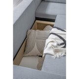 MID.YOU KOTNA SEDEŽNA GARNITURA, rebrasti žamet svetlo siva | Shoptok.si