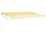 vidaXL Tenda na automatsko uvlačenje 500 x 350 cm žuto-bijela | shoptok.hr