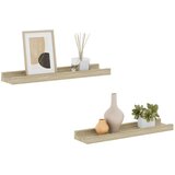  Zidne police 2 kom. Sonoma hrast 40x9x3 cm | shoptok.hr