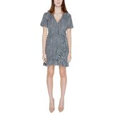 Only Kratke obleke ONLNOVA LIFE S/S MARLIE WRAP AOP 15256778 Črna | Shoptok.si