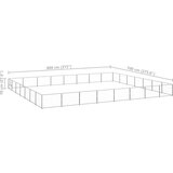  Kavez za pse srebrni 56 m² čelični | shoptok.hr