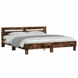  Okvir za krevet s uzglavljem boja hrasta 160x200 cm drveni | shoptok.hr