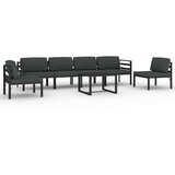  7-dijelna vrtna garnitura s jastucima aluminijska antracit | shoptok.hr